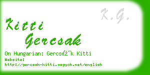 kitti gercsak business card